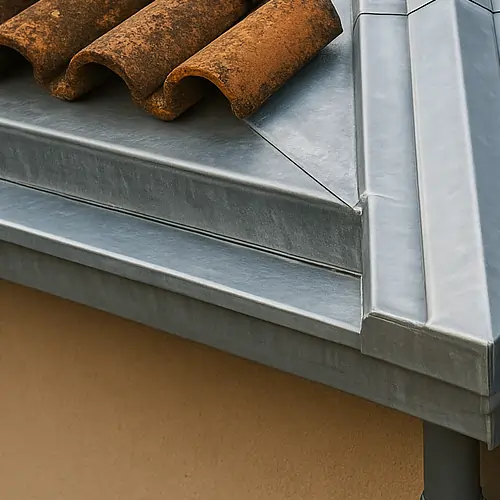 Faîtages et rives en zinc