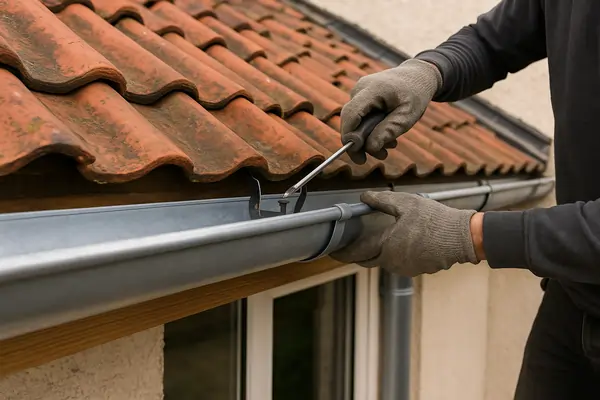 Création de cloisons en plaques de plâtre sur ossature métallique, prête à recevoir bandes et finitions.